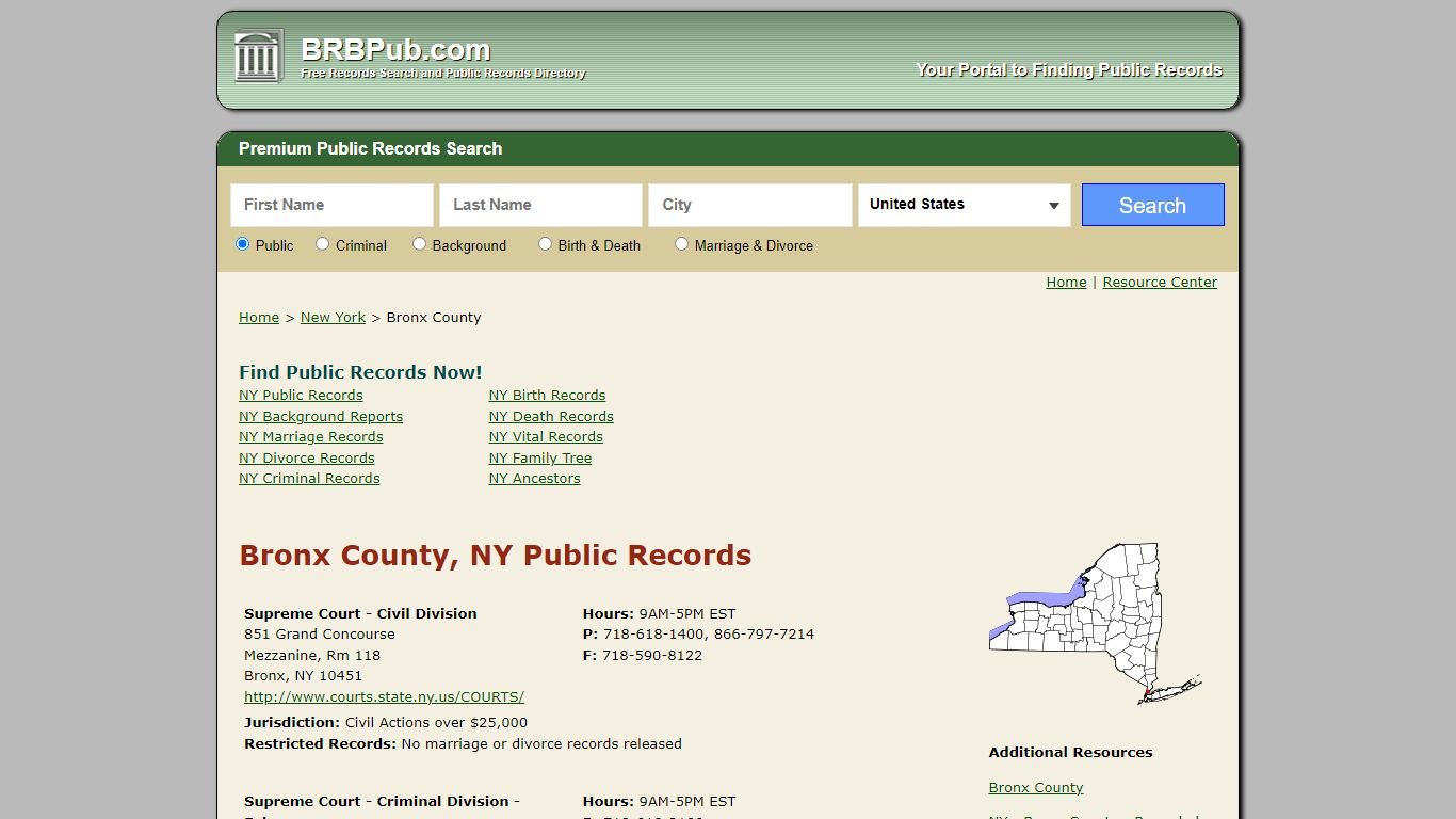Bronx County Public Records | Search New York Government Databases