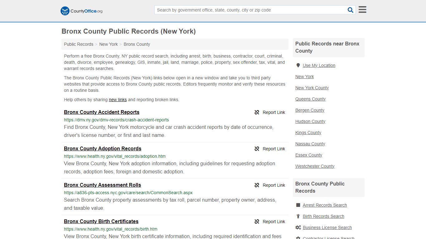Public Records - Bronx County, NY (Business, Criminal, GIS, Property ...